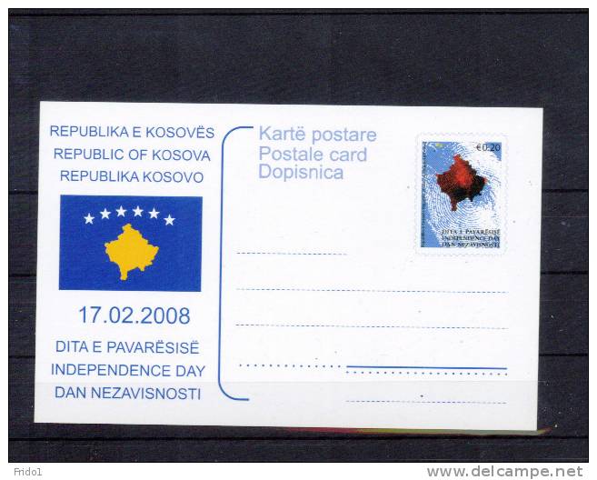 Kosovo 2008 Unabhaengigkeit / Independence Michel Ganzsache Postfrisch / Unmounted Mint - Kosovo