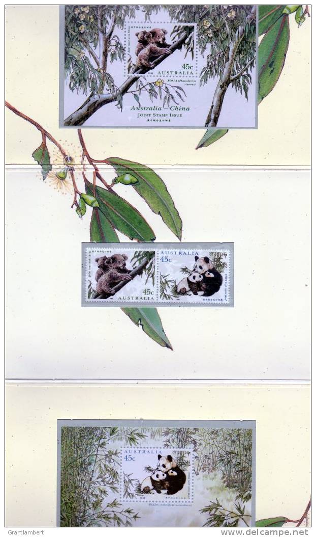 Australia 1995 Joint Issue With China Presentation Pack -see 2nd Scan - 2 MS + Stamps - Presentation Packs