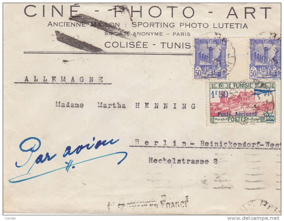 Belle Lettre Tunisie, 1935 Pour Berlin / 637 - Sonstige & Ohne Zuordnung