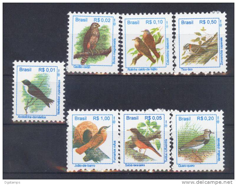 Brasil 1994 YT2200-06 **  Aves: Golondrina, Halcón, Sabiá, Palomas, Teru-teru, Chingolo, Hornero - Unused Stamps