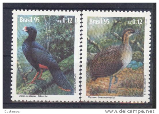 Brasil 1995 YT2230-31 ** Proteccion De La Fauna, Aves: Mitu Mitu, Tinamus Solitarius. Protection Of Fauna, Birds: Mitu M - Neufs