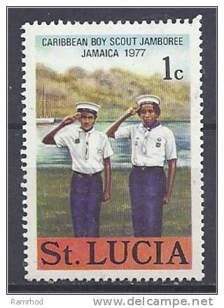 ST LUCIA 1977 1c. Sea Scouts MNH - St.Lucia (...-1978)