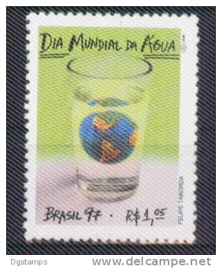 Brasil 1997 YT2317 ** Dia Mundial Del Agua. Alegoria: Vaso Con Agua Y Globo Terráqueo Dentro. Mapa Americas - Neufs