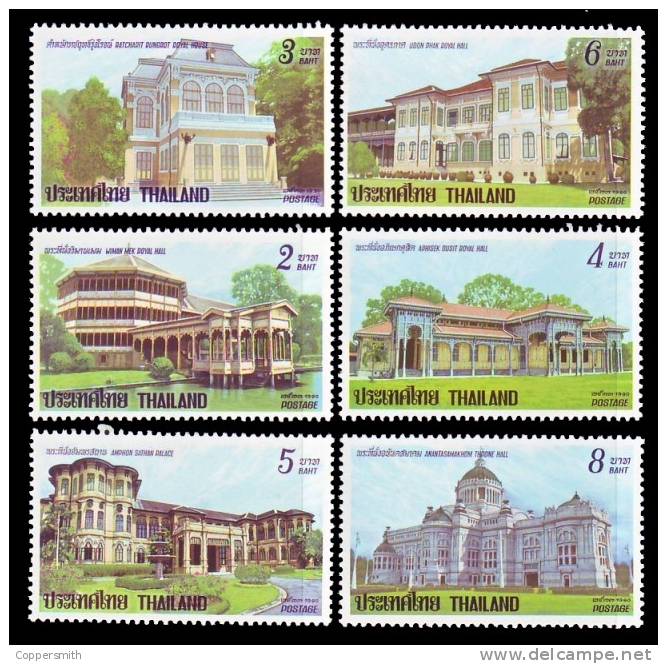 (180) Thailand / Thailande  Palaces / Chateaux / Paläste / Schlösser  ** / Mnh  Michel 1384-89 - Thailand