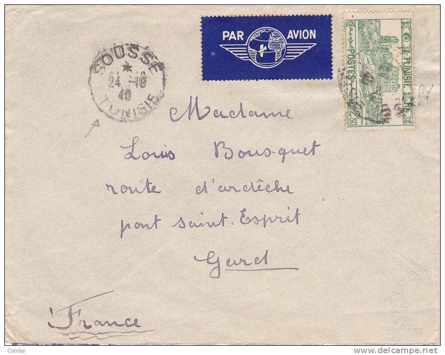 Belle Lettre Tunisie,1940, Sousse/644 - Sonstige & Ohne Zuordnung