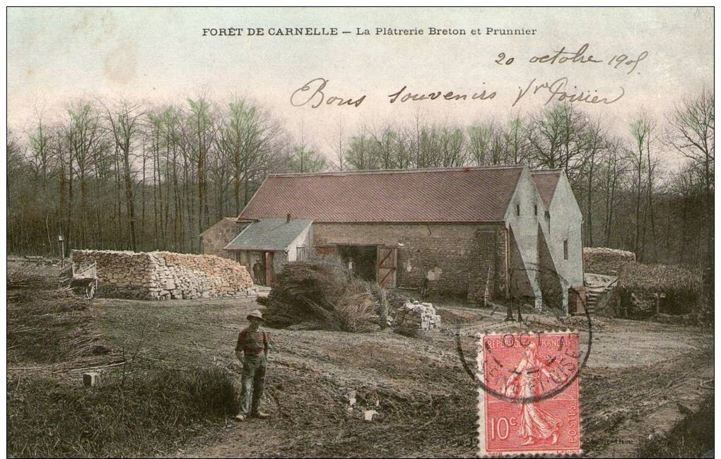 (UU)  CPA  Carnelle Foret  Platrerie Breton Et Prunnier  (bonne Etat) - Autres & Non Classés