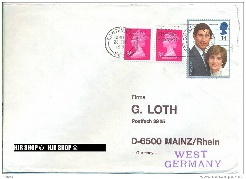 1981, Auf Bedarfsbrief, 884 + 2x 854, Sauber Gestempelt. 26. Aug. 1981 - Personalisierte Briefmarken