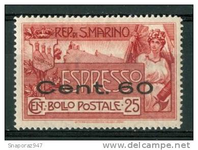 1907 S.Marino Espresso N°1 Linguellato* - Francobolli Per Espresso