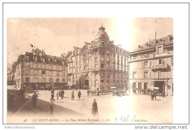 66443)cartolina Illustratoria Le Mont-Dore - La Place M. Bertrand - Otros