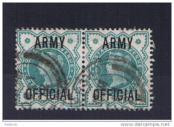 RB 813 - GB 1886 Fine Used Pair Of Stamps - 1/2d Army Official - SG O42 - Service
