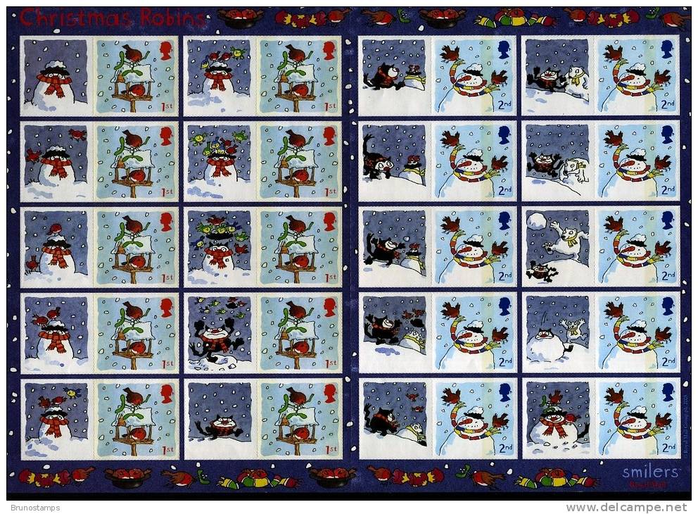 GREAT BRITAIN - 2005  CHRISTMAS GENERIC SMILERS SHEET   PERFECT CONDITION - Hojas & Múltiples