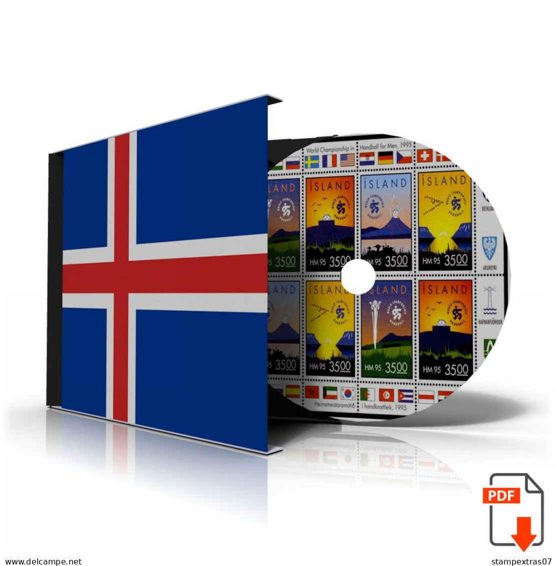 ICELAND STAMP ALBUM PAGES 1873-2011 (159 Color Illustrated Pages) - Anglais