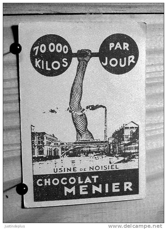 COLLECTION DU CHOCOLAT MENIER N°  525 BERLIN PORTE DE BRANDEBOURG DOS ORIGINAL SCAN R/V - Menier