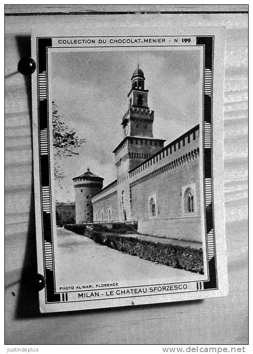 COLLECTION DU CHOCOLAT MENIER N°  199 MILAN LE CHATEAU SFORZESCO SCAN R/V - Menier