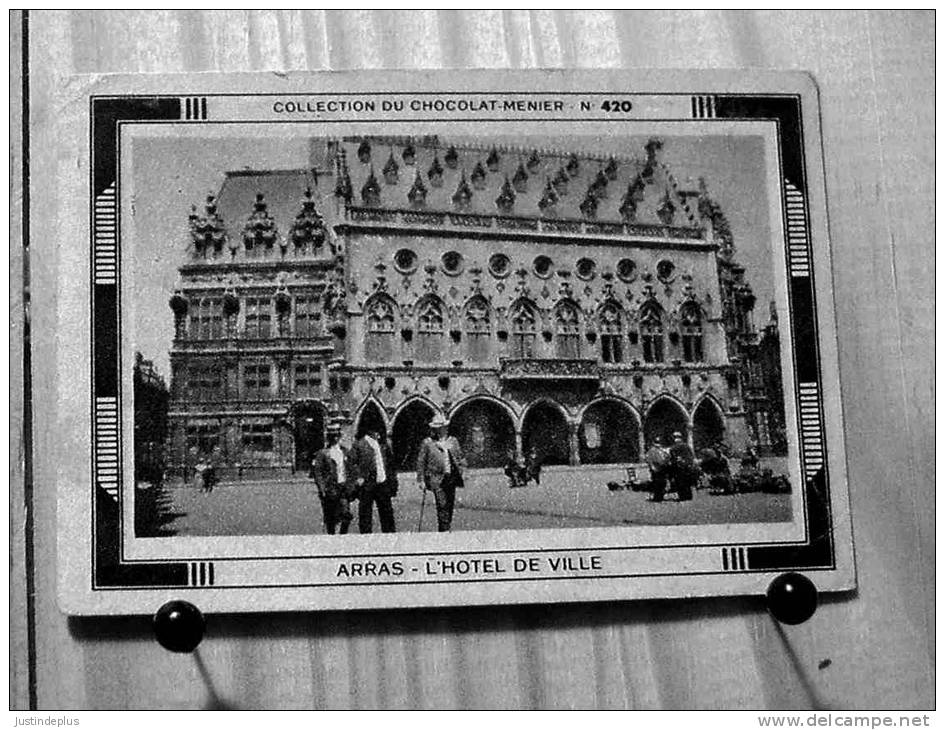 COLLECTION DU CHOCOLAT MENIER N° 420  ARRAS L'HOTEL DE VILLE SCAN R/V - Menier