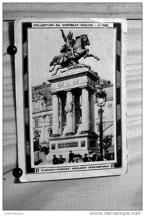 COLLECTION DU CHOCOLAT MENIER N° 425 CLERMONT FERRAND MONUMENT VERCINGETORIX SCAN R/V - Menier