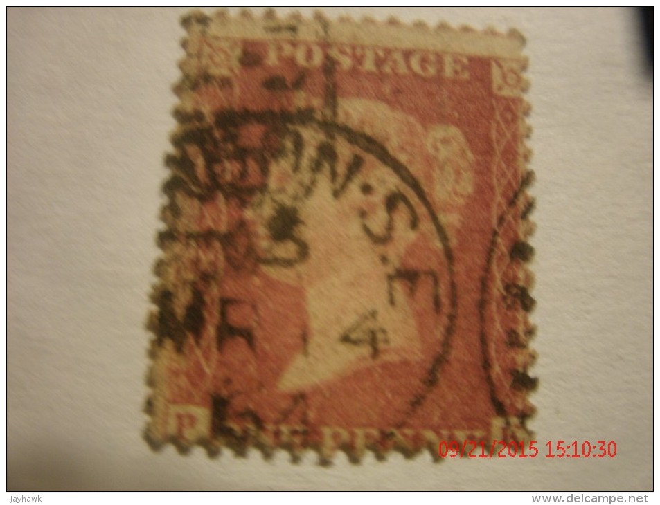 GREAT BRITAIN SCOTT# 20, VICTORIA, 1p ROSE, USED - Used Stamps