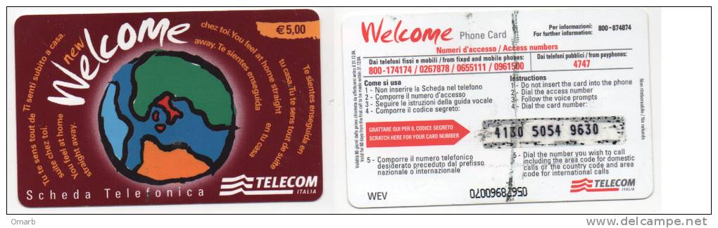 Tel019 Scheda Telefonica Internazionale | International Phonecard - New Welcome WEV - Schede GSM, Prepagate & Ricariche