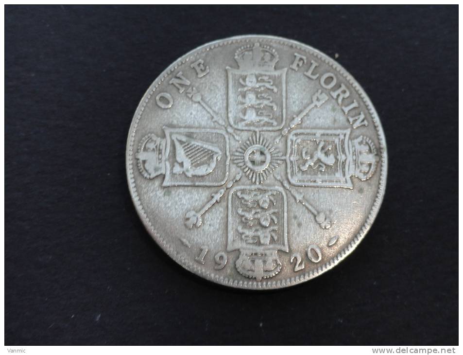 1920 - 1 Florin (Two Shillings) - Argent - Silver - Angleterre - J. 1 Florin / 2 Schillings