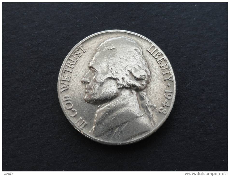 1948 - 5 Cents - USA - 1938-…: Jefferson