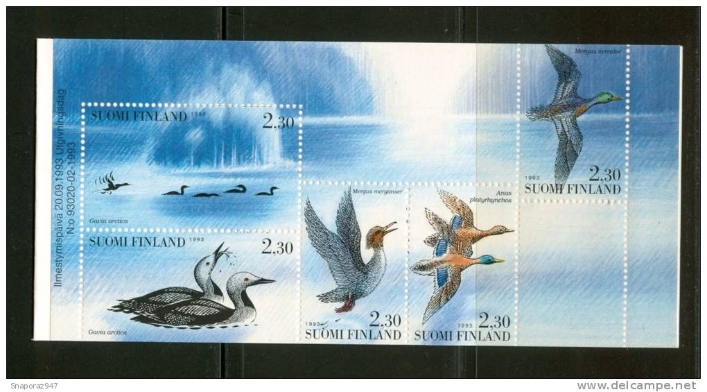 1993 Finlandia Libretto Completo Booklet Uccelli Birds Vogel Oiseaux-Lb1 - Unused Stamps