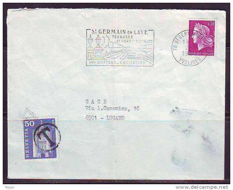 FRANCE - LETTER + PORTO SWITZERLAND  - 1988 ? - Covers & Documents