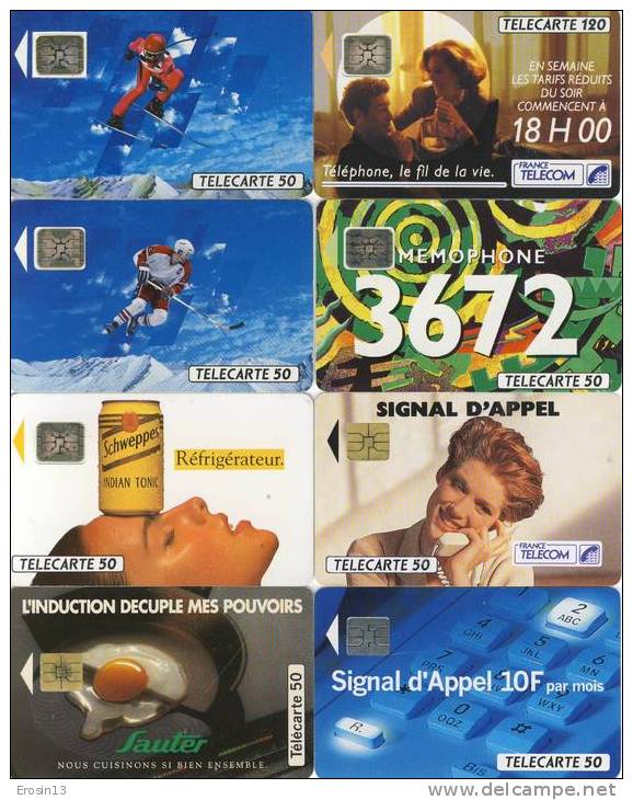 TELECARTES - FRANCE - LOT (N°1) De 8 Télécartes (toutes Années Voir Scan) - 1999