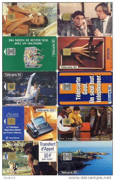 TELECARTES - FRANCE - LOT (N°8) De 10 Télécartes - 1995 - 1995