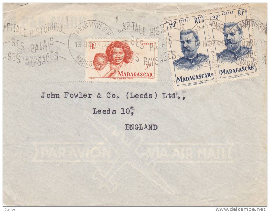 Belle Lettre Madagascar 1955, Tananarive Pour L’Angleterre /716 - Storia Postale