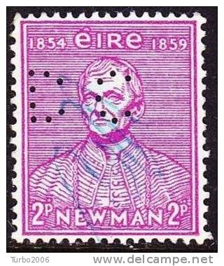 IRELAND EIRE 1954 Cardinal Newman With Perfin DC Michel 122 - Used Stamps