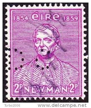 IRELAND EIRE 1954 Cardinal Newman With Perfin DC Michel 122 - Oblitérés