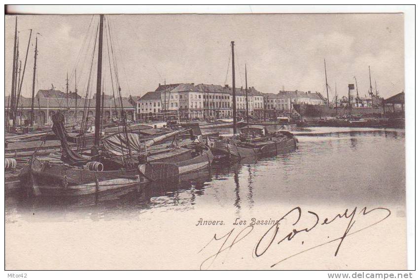 11te-Belgio-Belgie-Belgique-Anvers-Les Bassins-Tema:  Barche-Navi-Porti-v.1922xMontevecchio Guspini-Sardegna. - Altri & Non Classificati