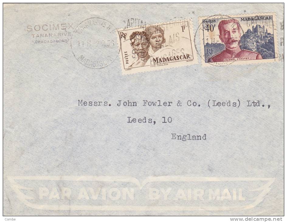 Belle Lettre Madagascar, 1956, Tananarive Pour L'Angleterre/749 - Covers & Documents