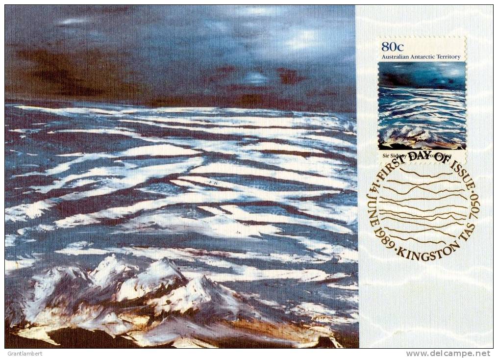 Australian Antarctic 1989 Landscapes 80c Frozen Sea By Nolan Maximum Card - Maximumkarten