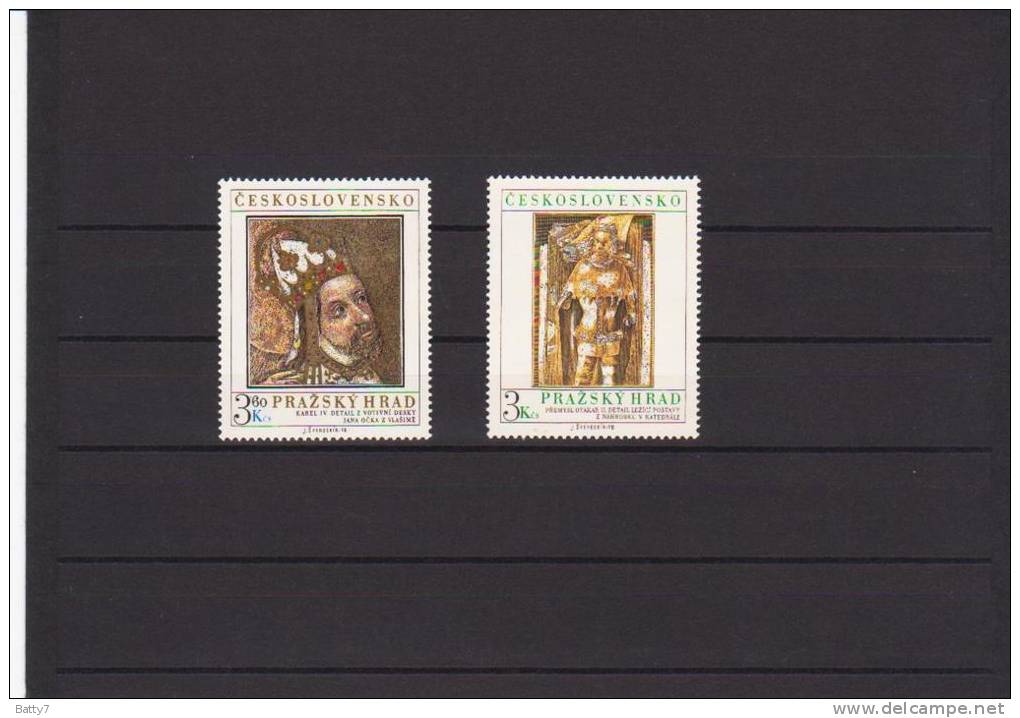 CECOSLOVACCHIA 1978 - CASTELLO DI PRAGA - 2 VAL. INTEGRI - Unused Stamps