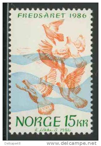 Norway Norge Norwegen 1986 Mi 960 ** International Peace Year - Doves/ Internationales Jahr Des Friedens-Friedenstauben - Neufs