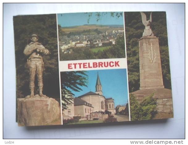 Luxemburg Luxembourg Ettelbruck With Church And Monument - Ettelbruck