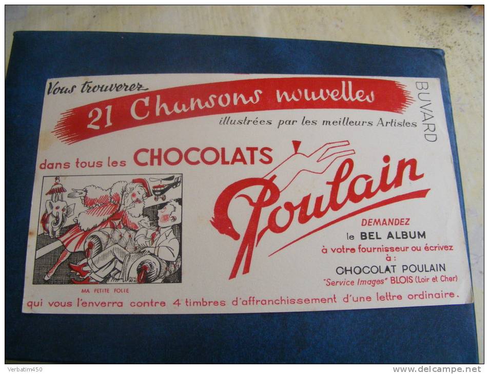 BUVARD...CHOCOLAT POULAIN..MA PETITE FOLIE - Cocoa & Chocolat