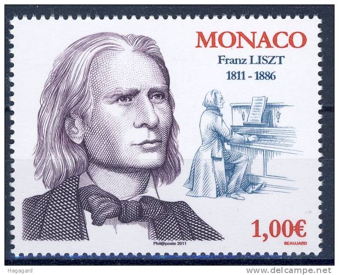 #Monaco 2011. Frans Liszt. MNH(**) - Unused Stamps