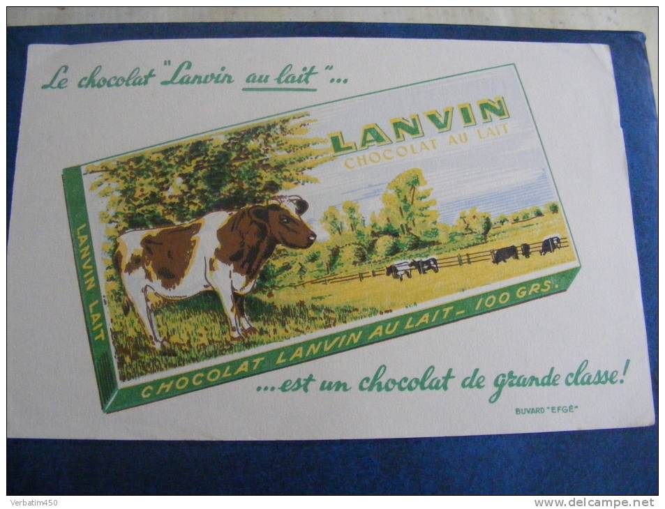 BUVARD...CHOCOLAT LANVIN EST UN CHOCOLAT DE GRANDE CLASSE..CACHE - Cocoa & Chocolat