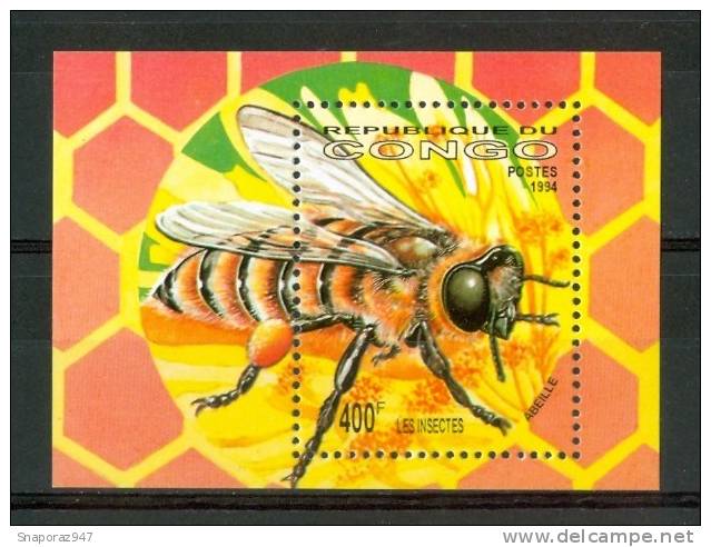 1994 Congo Api Insetti Insects Insectes Block MNH**B86 - Abejas