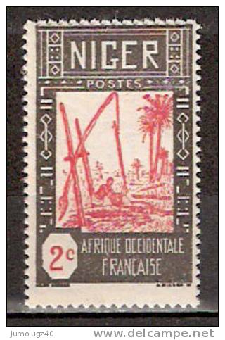 Timbre Niger 1926 Y&T N30 **. Puits. 2 C. Cote 0.20 € - Autres & Non Classés