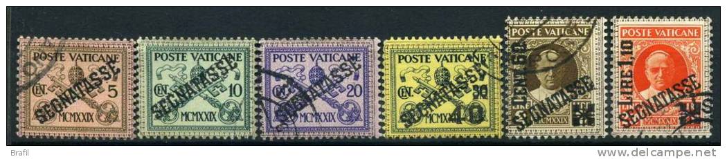 1931 Vaticano, Segnatasse La Prima Serie Usata, Serie Completa - Taxes