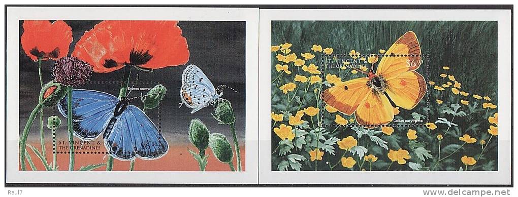 St VINCENT // 1998 Faune, Papillons // 2 BF NEUFS *** (MNH) - St.Vincent (1979-...)