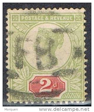 Sello 2 P. Verde Y Rosa 1887. Yvert Num 94 º - Gebraucht