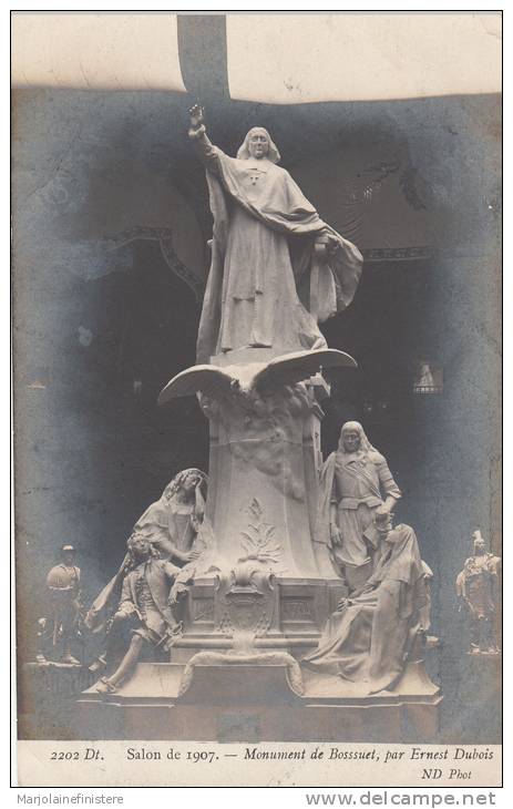 Salon De 1907 - Carte-Photo Bromure. ND Phot. Monument De Bossuet. N° 2202 Dt. Voyagée 1909 - Expositions