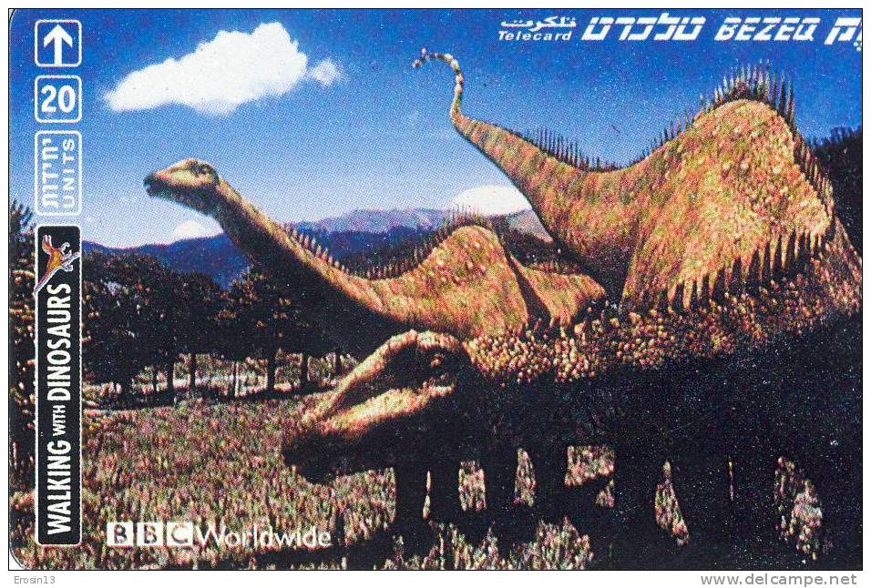 TELECARTES - ISRAEL  - Télécarte Animal Phéhistorique Dinosaure Phonecard Tier (J315) - Israel