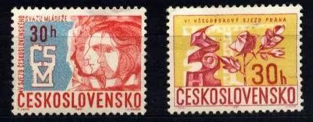 CS 1967 Mi 1674-5 ** Yt 1536, 1537 - Unused Stamps