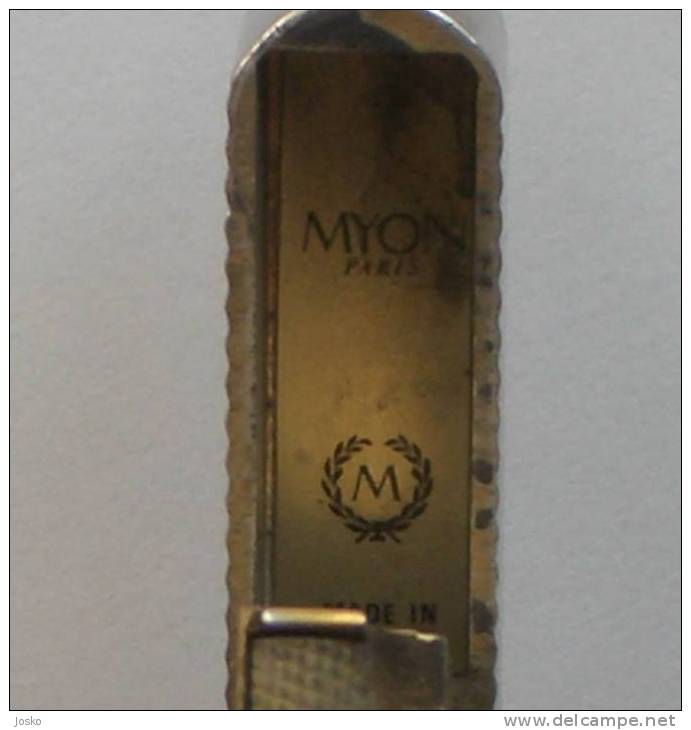 MYON ( France  - vintage cigarette gas lighter ) *  feuerzeug briquet essence lighter cigarettes lighters briquets