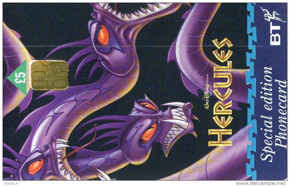 TELECARTES - ROYAUME-UNI - Série Hercules : Hydra ., £5 , Utilisée, TBE - BT Allgemeine